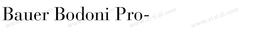 Bauer Bodoni Pro字体转换